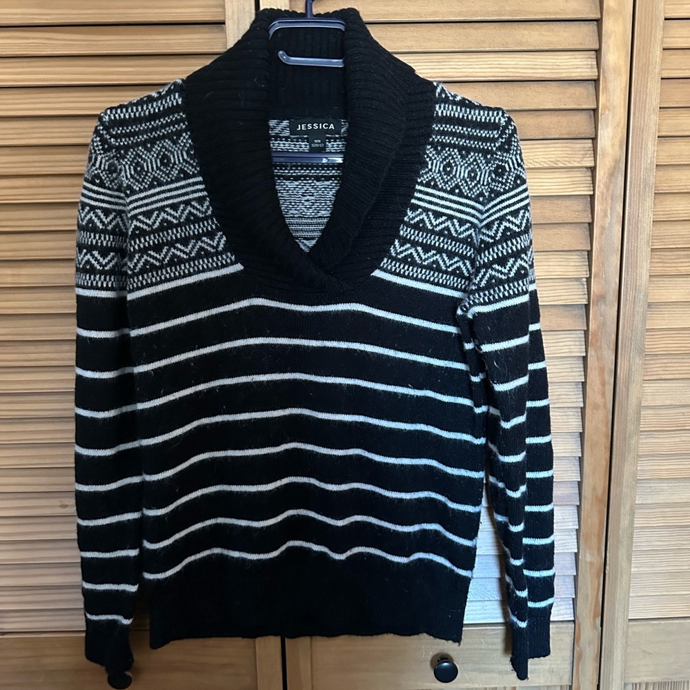 Woman Wool Blend Norwegian Style Sweater